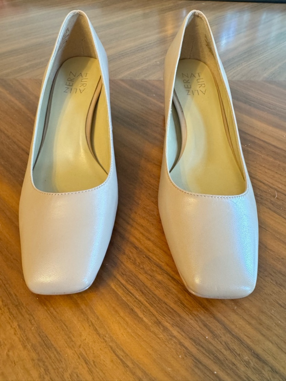 Naturalizer Warner Nude Square Toe Block Heel Pumps 8.5 - Picture 5 of 11